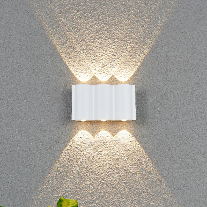 Tubes de style minimaliste moderne de haut en bas de la mur à lad lad lampe à la paroi des lumières murales en métal pour mur extérieur