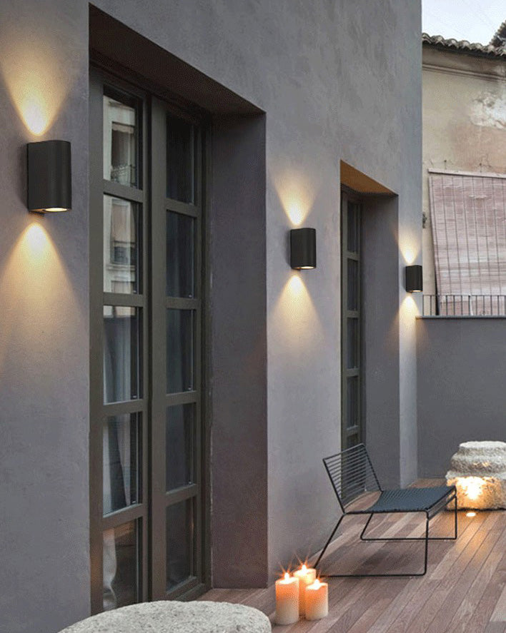 Modern Minimalist Style Cylinder Up and Down LED Wall Sconce Metal Wall Mounted Lamps