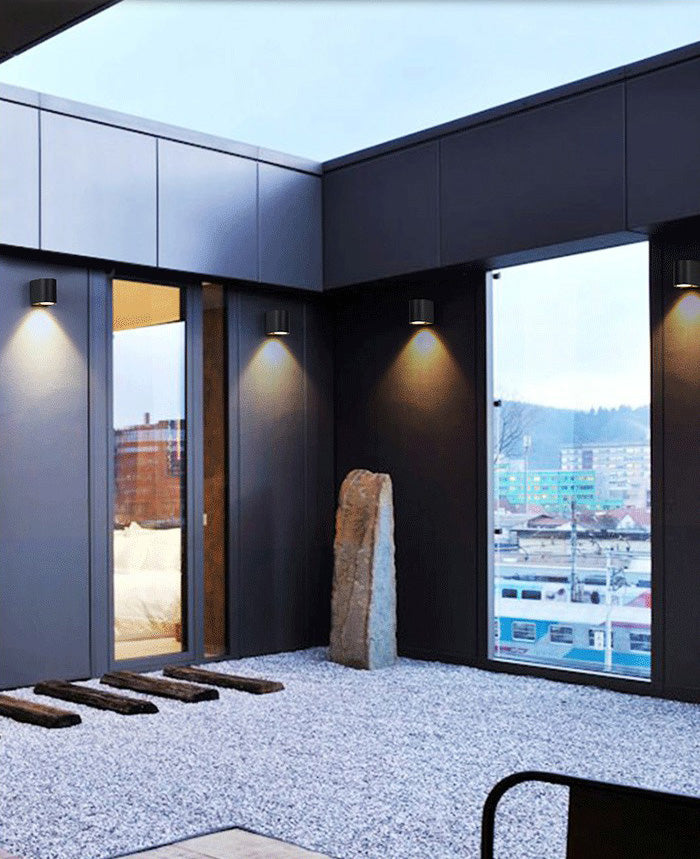 Modern Minimalist Style Cylinder Up and Down LED Wall Sconce Metal Wall Mounted Lamps