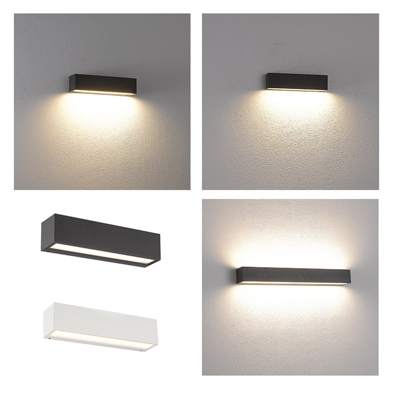 Modern Minimalist Style Linear Up and Down LED Wall Sconce Metal Wall Mounted Lamps