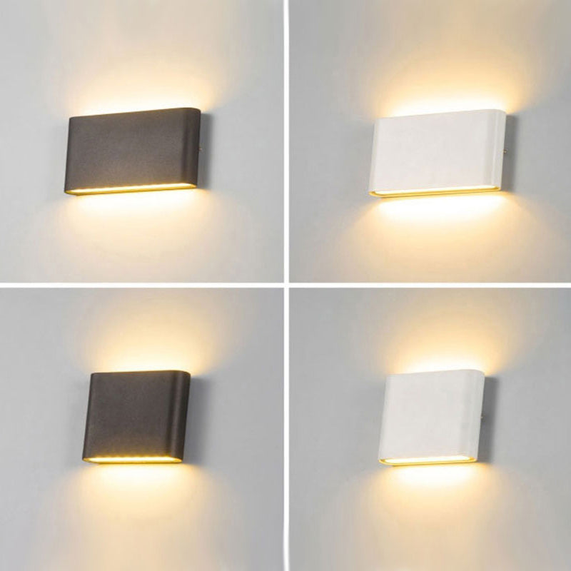 Moderner minimalistischer Stil nach oben und unten LED Wandleuchte Metallwandbeleuchtung für Schlafzimmer
