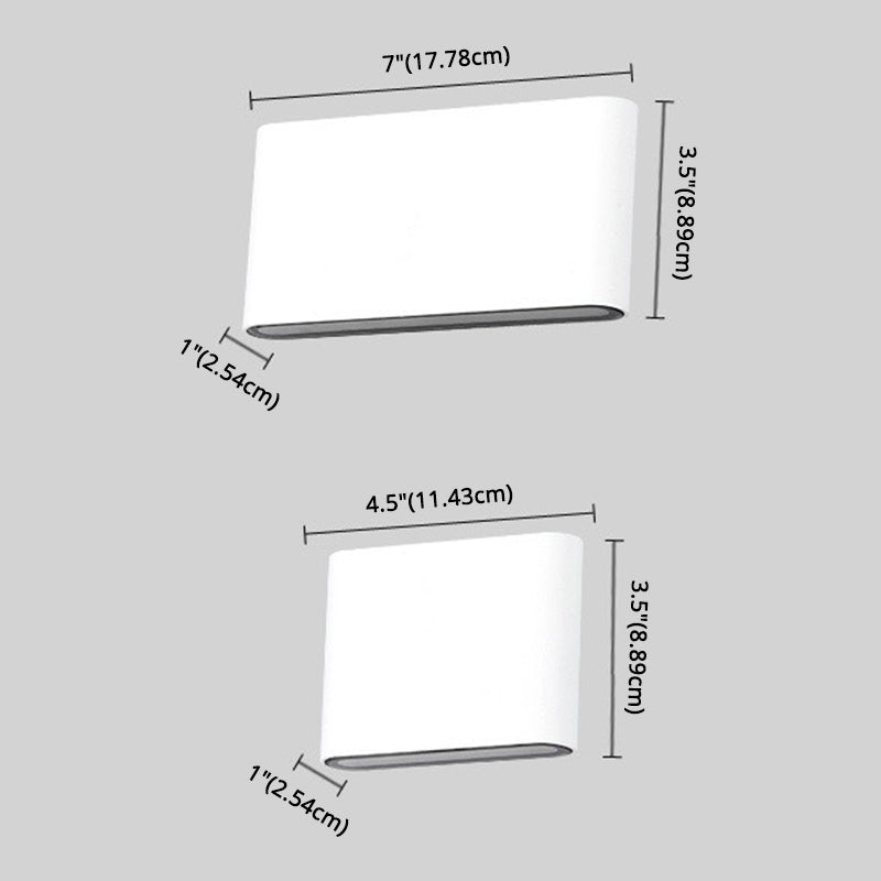 Moderner minimalistischer Stil nach oben und unten LED Wandleuchte Metallwandbeleuchtung für Schlafzimmer