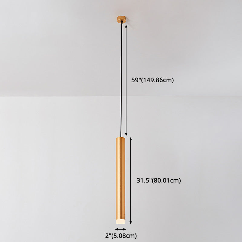 Pendre de tube en aluminium Minimalisme de lampal de plafond LED LED HORDING FOR POUR RABLÈME