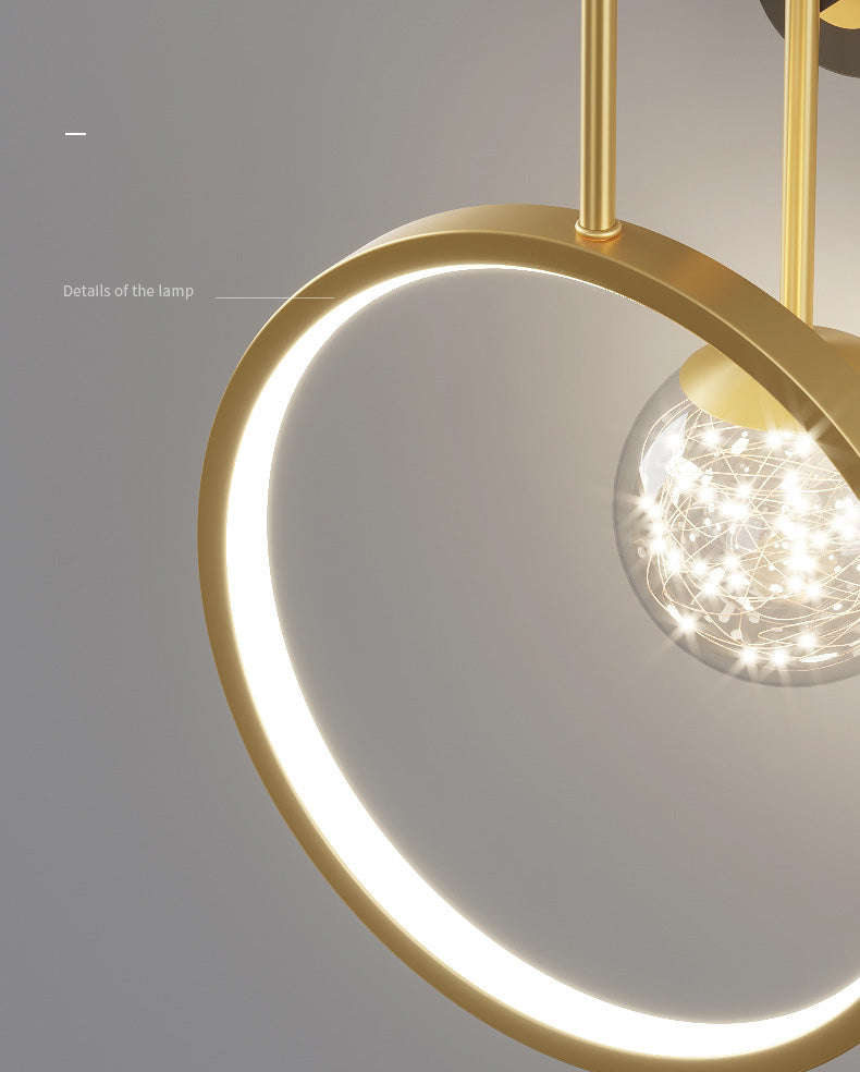 Modern Minimalist Style Circular Wall Mounted Light fixture Glass Wall Light Sconces with Antlers