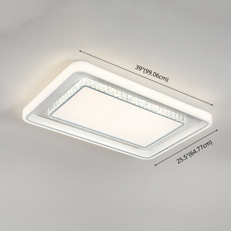 Wit 2-laags inbouwlicht Nordic LED-kristallen plafondinbouwmontage voor woonkamer