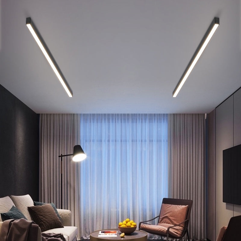 1 Light Linear Flush Mount Ceiling Light New Modern Aluminum Ceiling Light Fixture
