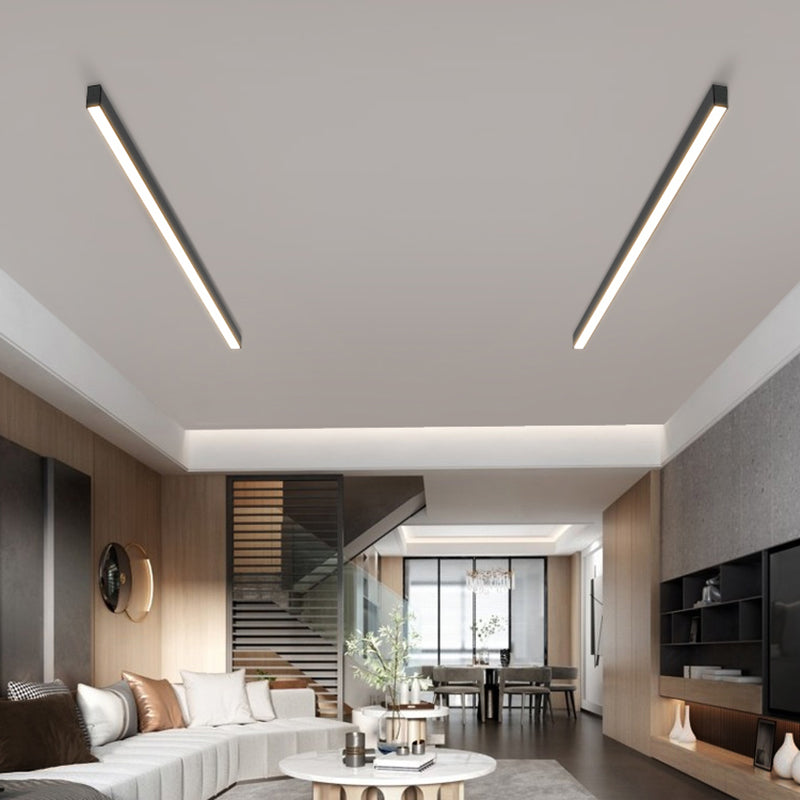 1 Light Linear Flush Mount Ceiling Light New Modern Aluminum Ceiling Light Fixture