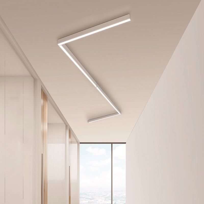 1 Light Linear Flush Mount Ceiling Light New Modern Aluminum Ceiling Light Fixture