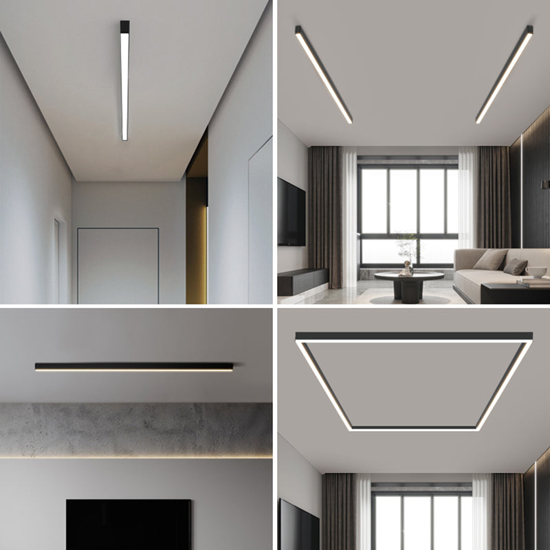 1 Light Linear Flush Mount Ceiling Light New Modern Aluminum Ceiling Light Fixture