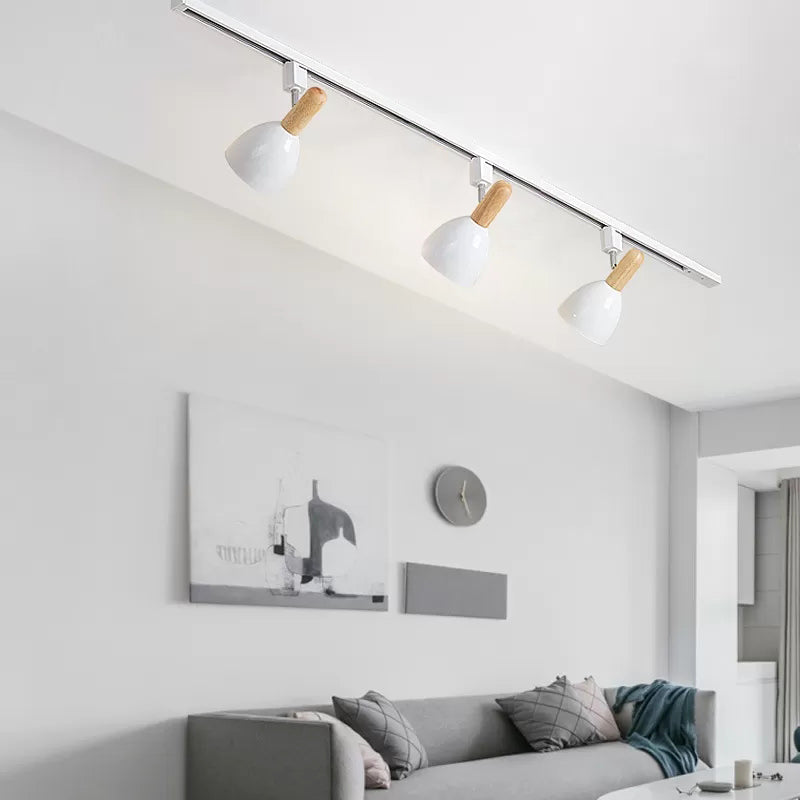 Nordische Schienenbeleuchtungs-Sets, moderner, minimalistischer Macaron-Stil, für Zuhause, Wohnzimmer, Hintergrund, Wand, kommerzielles Bekleidungsgeschäft, Ausstellungsraum, Spotlight