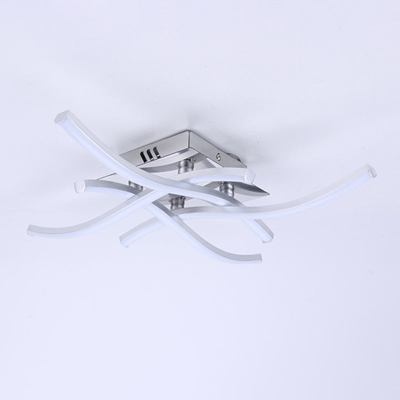 Linear Sputnik Flush Mount Ceiling Light New Modern Aluminum Flush Light for Bedroom