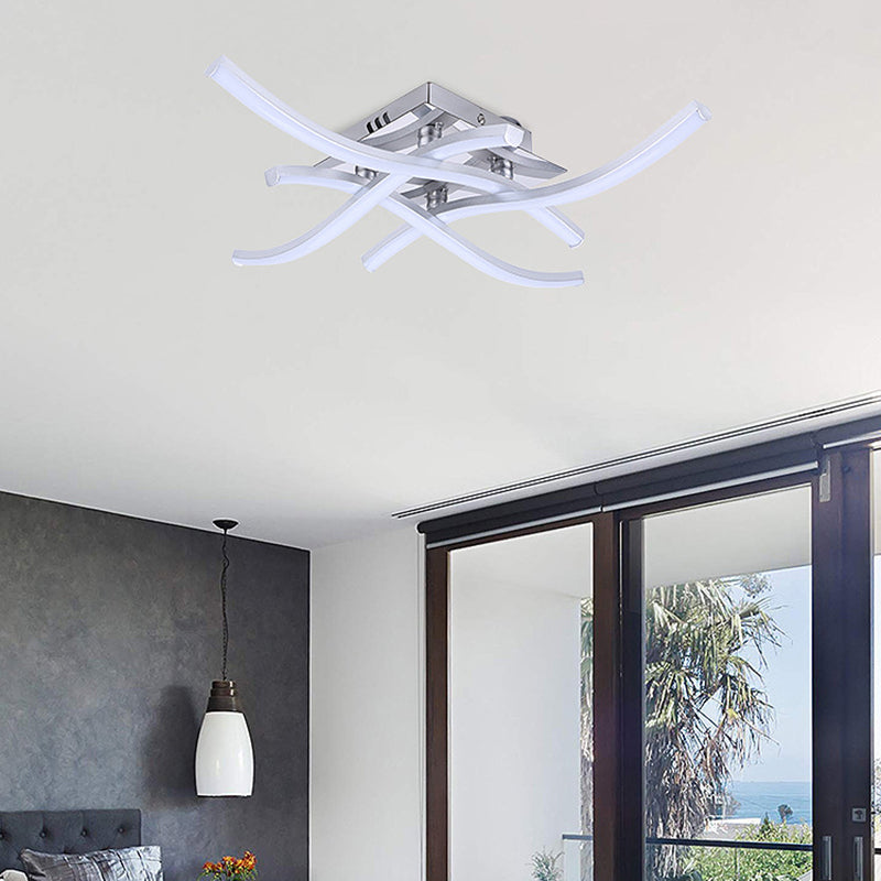 Linear Sputnik Flush Mount Ceiling Light New Modern Aluminum Flush Light for Bedroom
