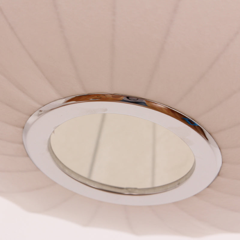 Airship-shaped Creative Silkworm Hanging Light White Home Decorative Lighting Fixture for Living Room