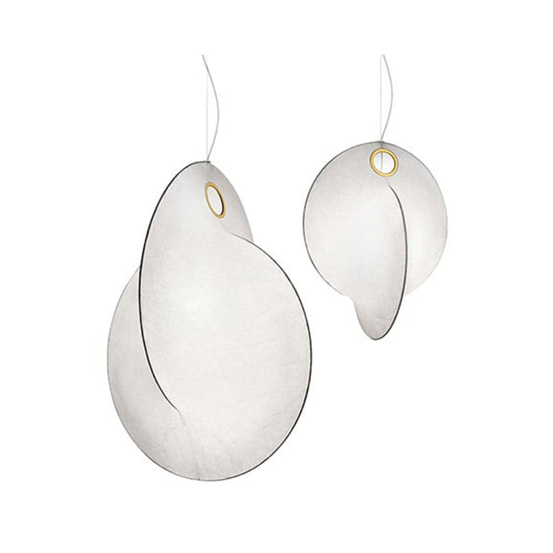 Onregelmatige gevormde zijderupsen hanglamp 1-licht hedendaagse stijl eenvoud hangend licht in het wit