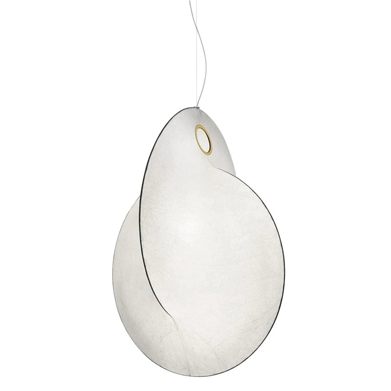 Irregular Shaped Silkworm Pendant Lamp 1-light Contemporary Style Simplicity Hanging Light in White