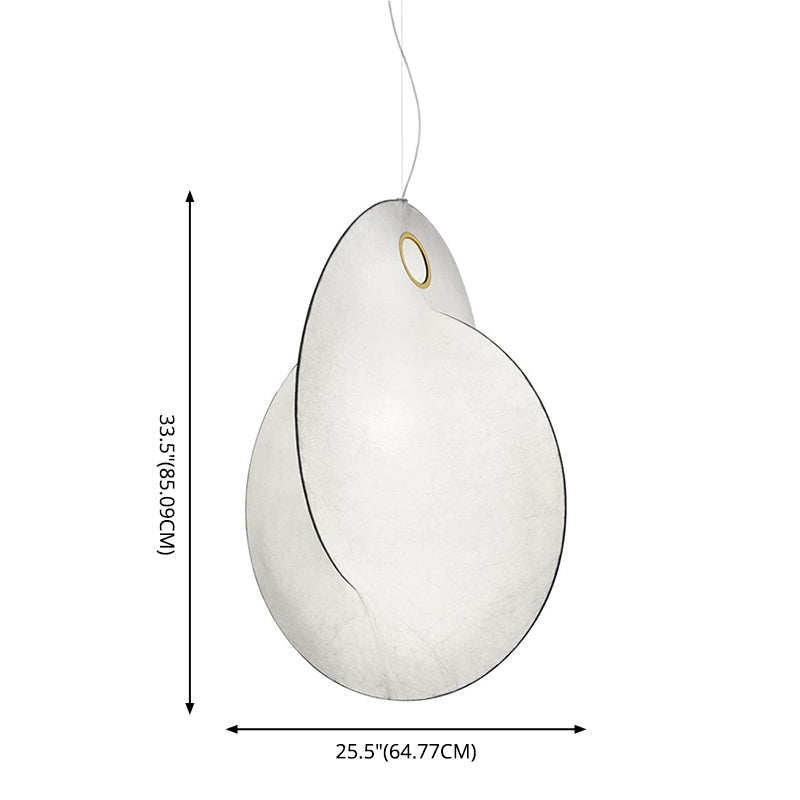 Onregelmatige gevormde zijderupsen hanglamp 1-licht hedendaagse stijl eenvoud hangend licht in het wit