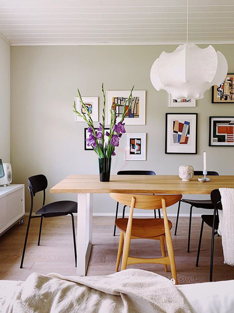 Silkworm irrégulier Creative Hanging Light 1-Light Contemporary Simplicity Style Dining Room Pendant Lampe en blanc