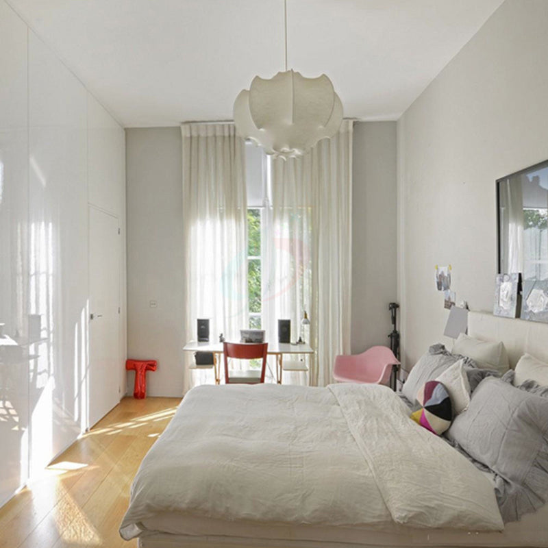 Silkworm irrégulier Creative Hanging Light 1-Light Contemporary Simplicity Style Dining Room Pendant Lampe en blanc