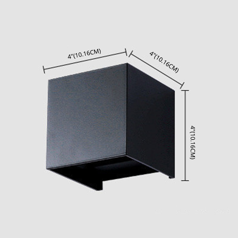 Moderne minimalistische stijl vierkante wand gemonteerd verlichtingsbeveiliging metalen 2 lichten wandlampen