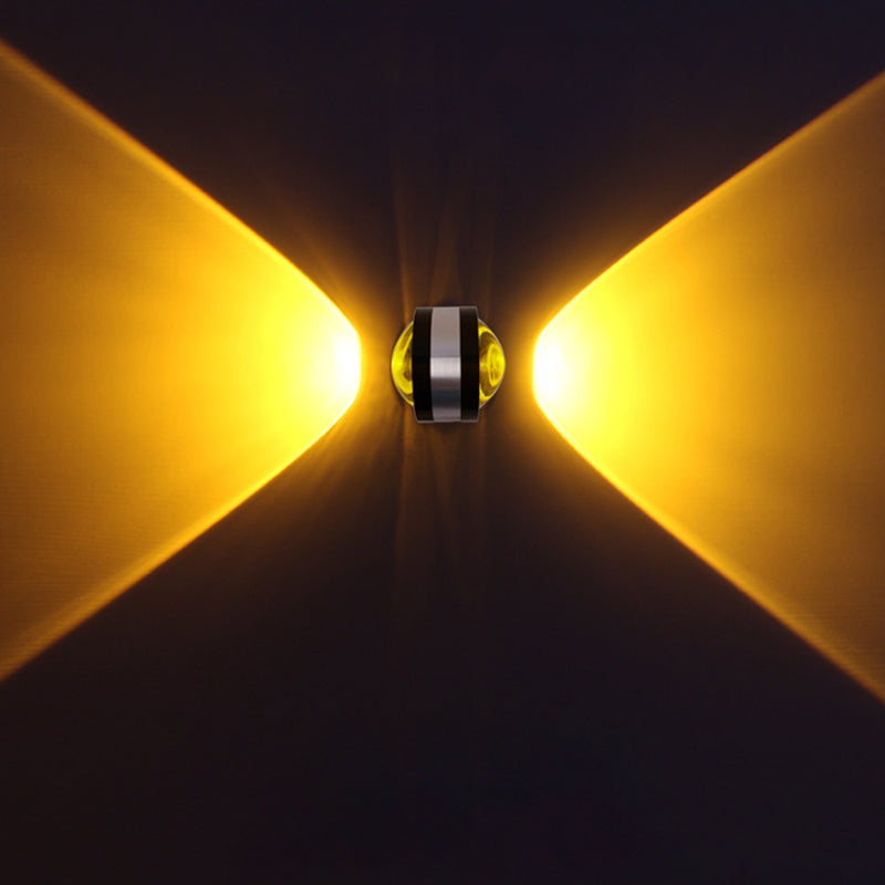 Moderner Kreis auf und ab LED Wandleuchter Kristall 2 Lichter Wandlampen