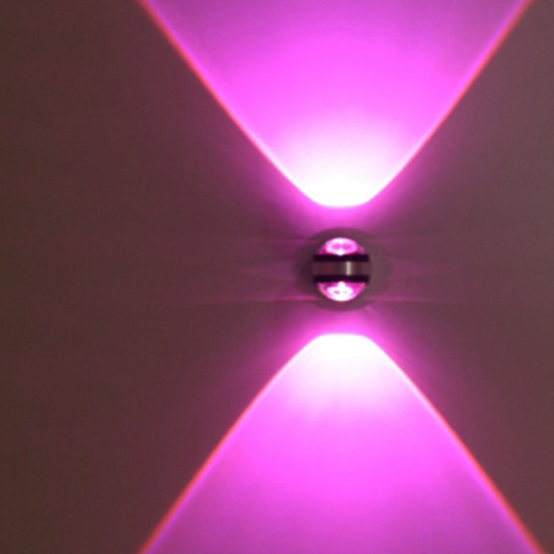 Moderner Kreis auf und ab LED Wandleuchter Kristall 2 Lichter Wandlampen