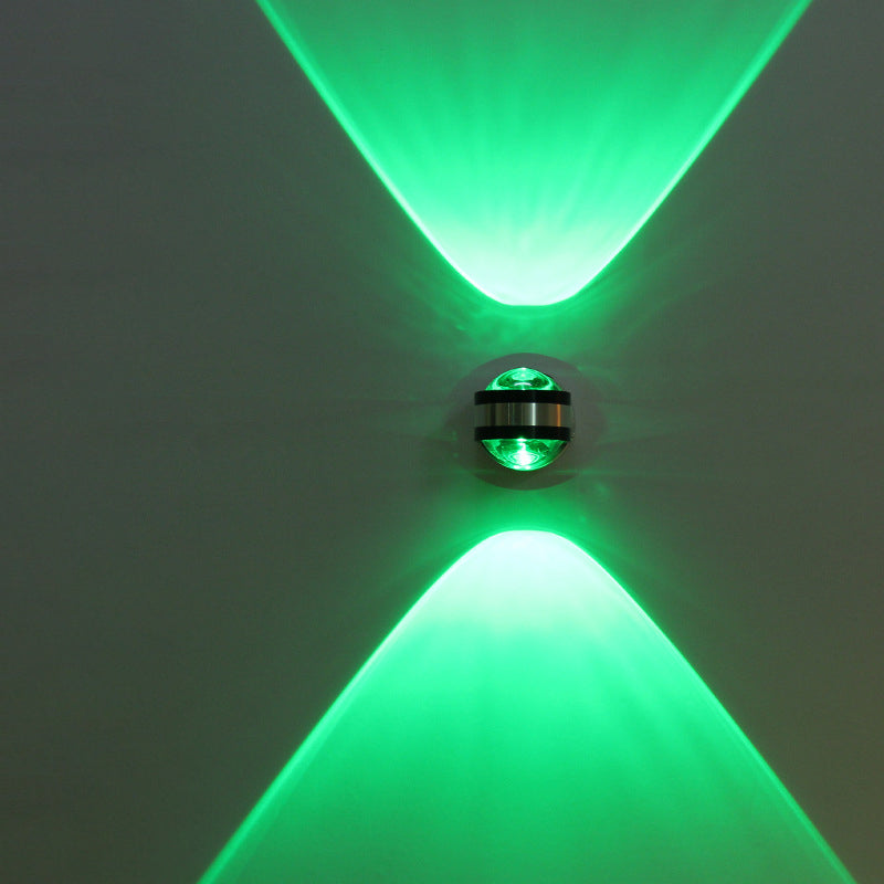 Moderner Kreis auf und ab LED Wandleuchter Kristall 2 Lichter Wandlampen