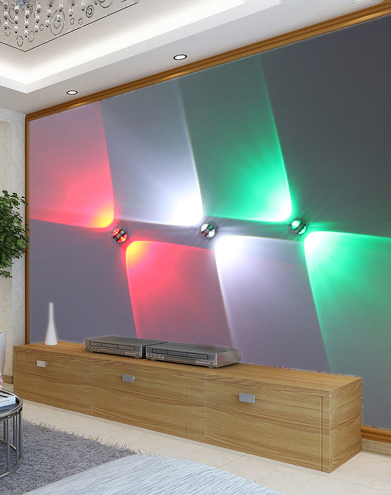 Moderner Kreis auf und ab LED Wandleuchter Kristall 2 Lichter Wandlampen