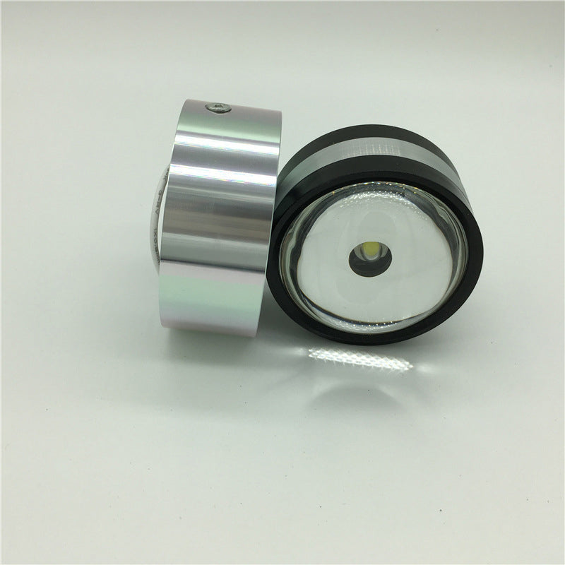 Stile moderno mini a led lampada a parete in cristallo lente in alluminio Ambiente Sconce da parete per caffetteria pub