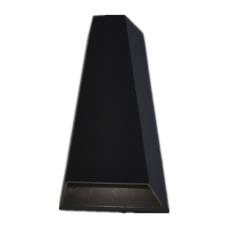 Lampe murale en métal géométrique simplicité moderne à 2 lumières extérieures, application murale imperméable pour le balcon de jardin