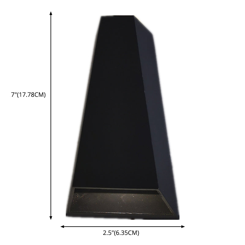 Lampe murale en métal géométrique simplicité moderne à 2 lumières extérieures, application murale imperméable pour le balcon de jardin