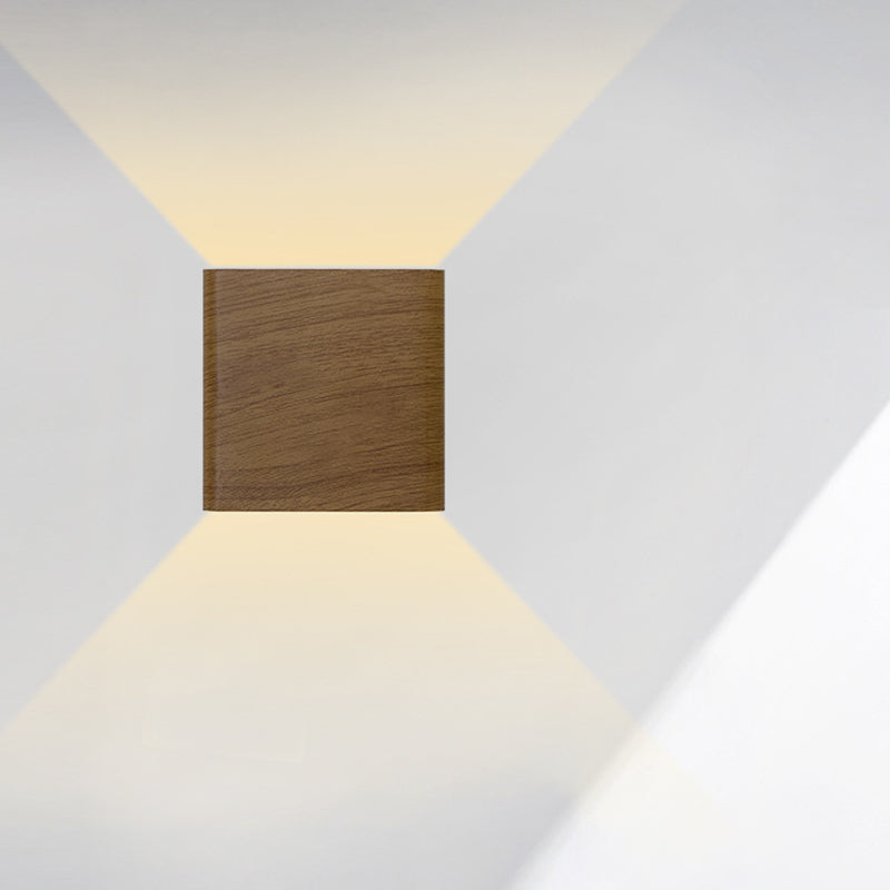 Moderno Minimalista de estilo Minimalista cuadrado y abajo de la pared LED Splach Metal 2 luces apliques