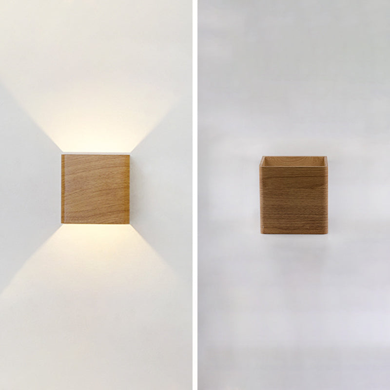 Moderno Minimalista de estilo Minimalista cuadrado y abajo de la pared LED Splach Metal 2 luces apliques