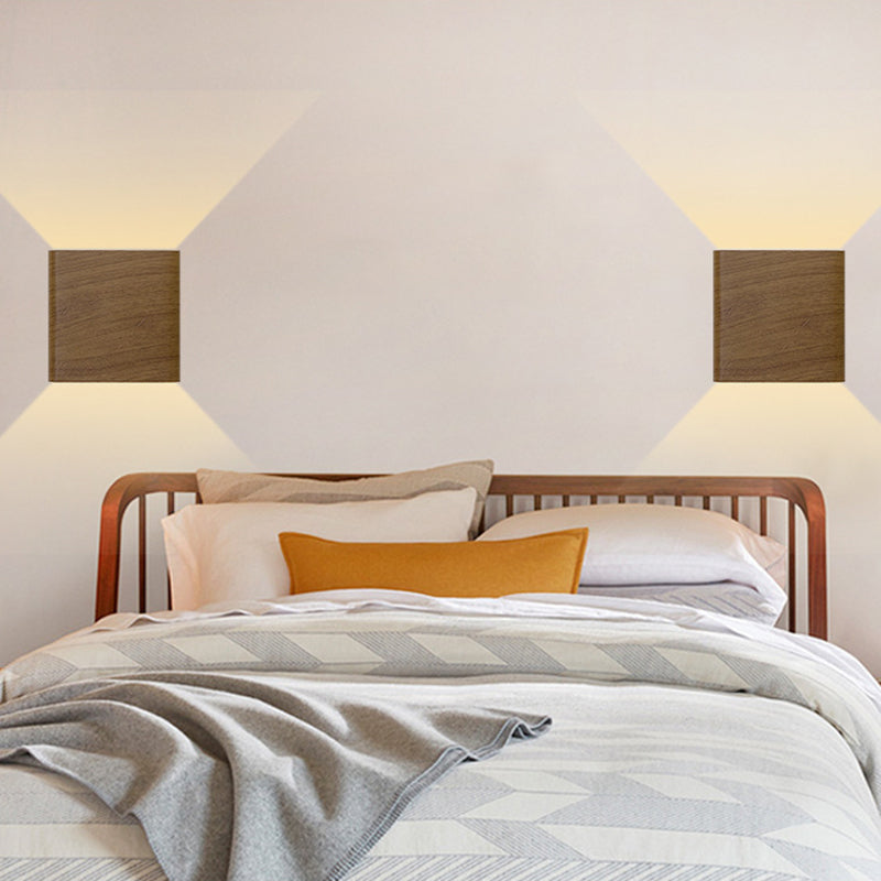 Moderno Minimalista de estilo Minimalista cuadrado y abajo de la pared LED Splach Metal 2 luces apliques