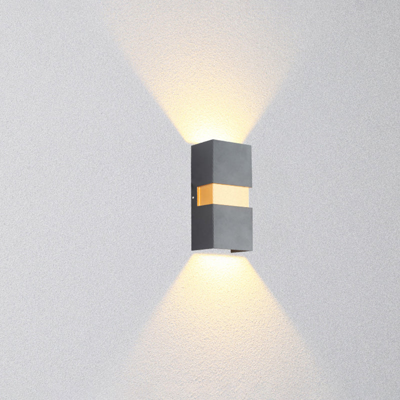 Rechteckige Aluminium im Freien LED LED Wandleuchte IP65 wasserdichte modern