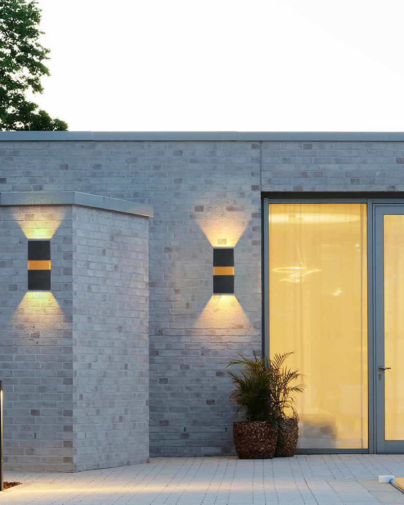 Rechteckige Aluminium im Freien LED LED Wandleuchte IP65 wasserdichte modern