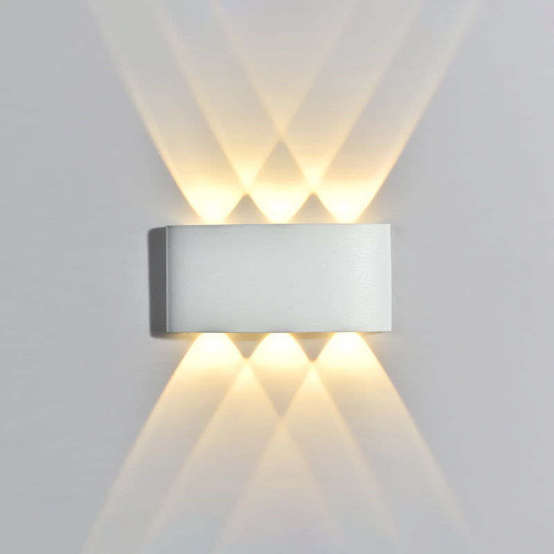 Moderner minimalistischer Stil nach oben und unten LED Wandleuchten Metallleuchten für Außenwand