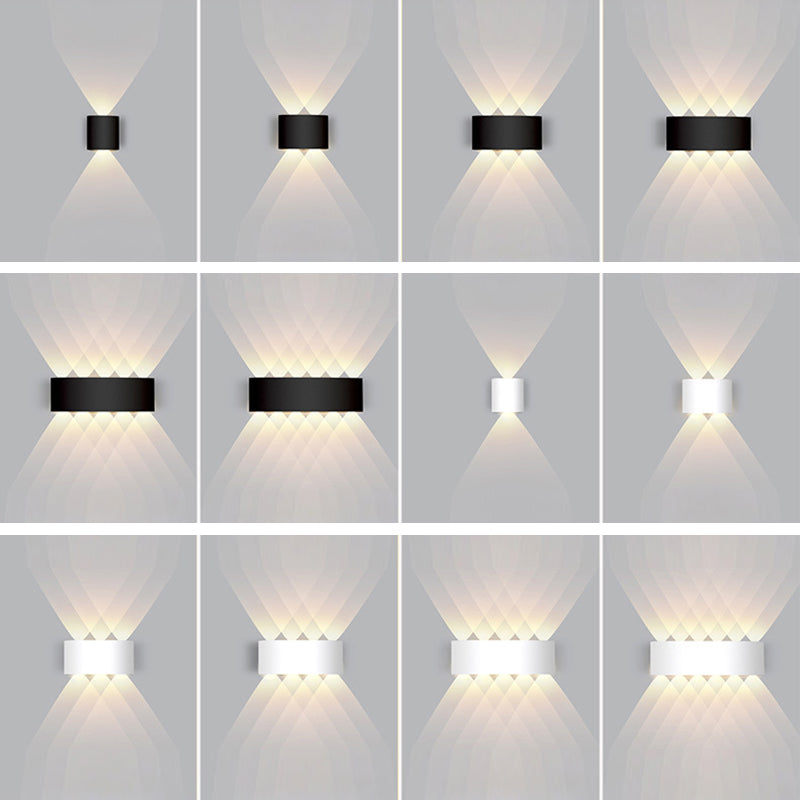 Moderner minimalistischer Stil nach oben und unten LED Wandleuchten Metallleuchten für Außenwand