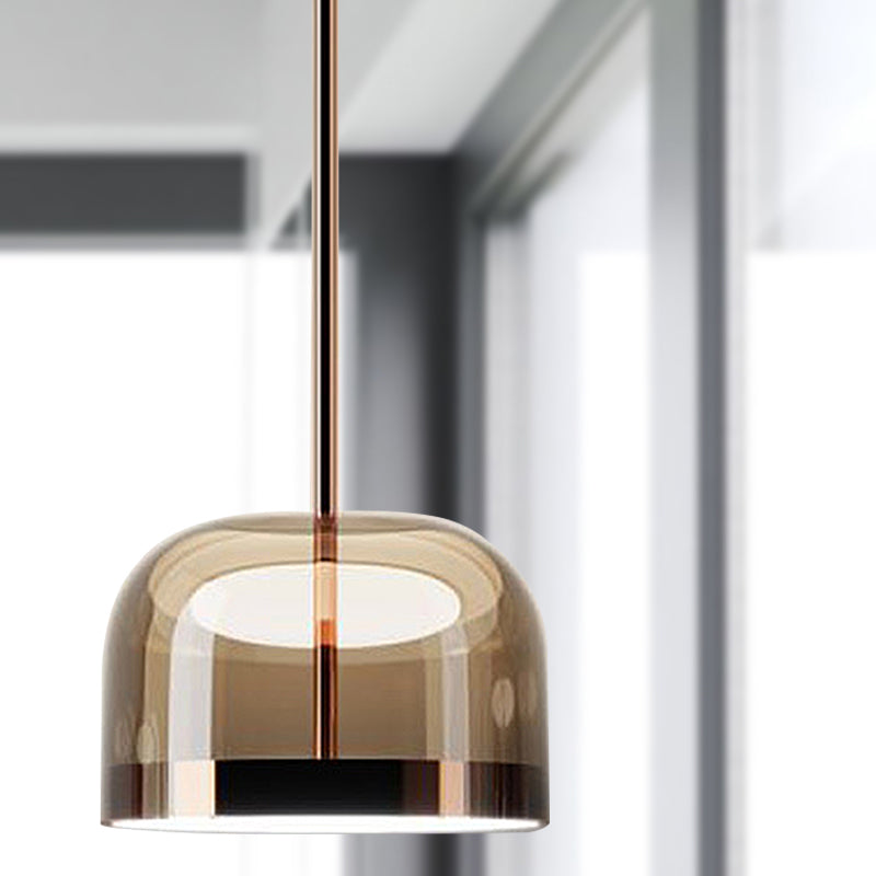 Kom hanglamp modernisme helder glas
