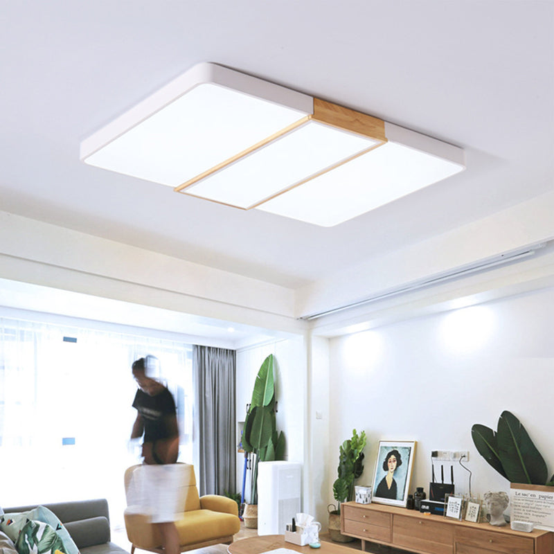 Colorblock rectangulaire encastré éclairage nordique acrylique salon LED plafonnier