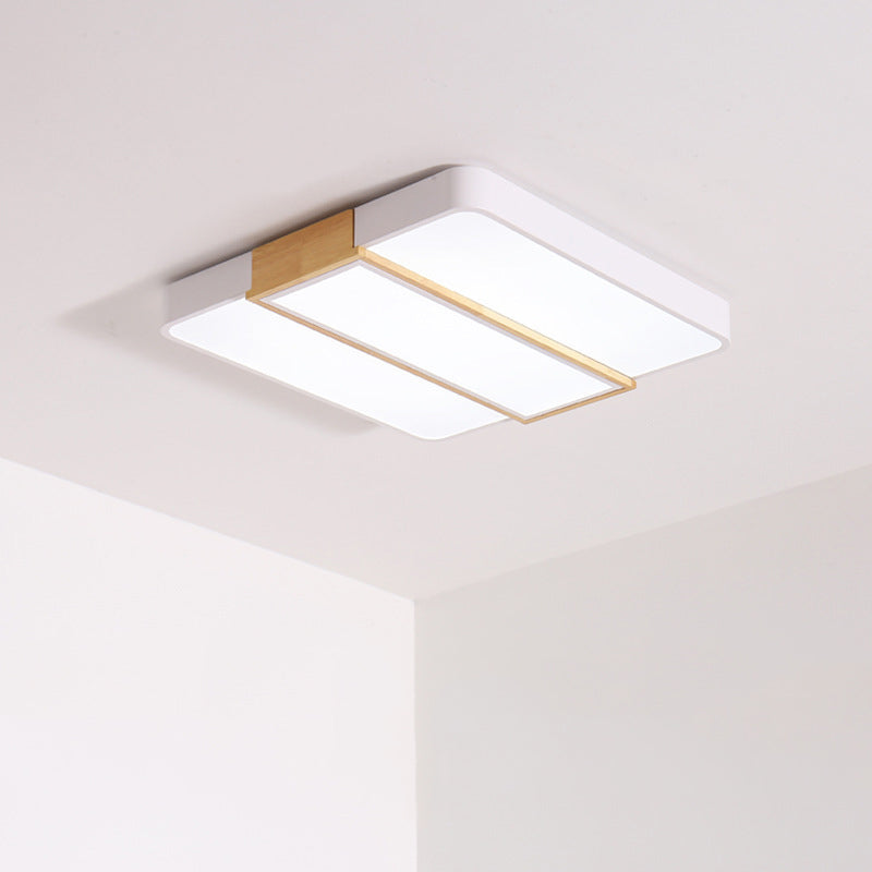 Colorblock rectangulaire encastré éclairage nordique acrylique salon LED plafonnier