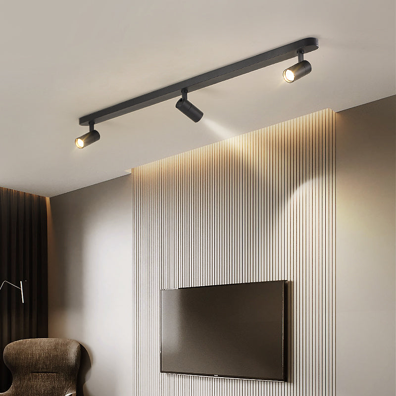 Minimalistische zylindrische Metallspur -Scheinwerfer Spülen -Deckenspurbeleuchtung für Foyer und Schlafzimmer