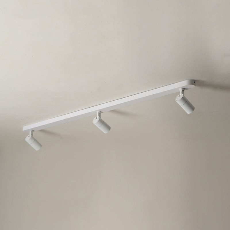 Minimalista de la pista de metal cilíndrica Spotlights Flush Techo Iluminación para vestíbulo y dormitorio