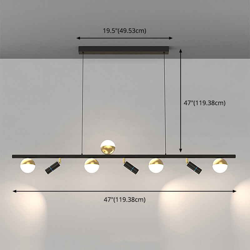Spoltlight Acrilic Sfrigerale lampada isola minimalista LAMPAGGIO A IMPESSO LED NERO E GOLD per il ristorante