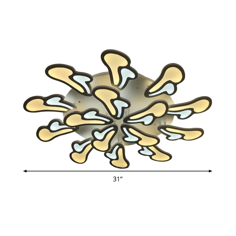 Weiße Blumendecke Licht Modernismus LED Acryl Semi Flush Mount in warm/weiß/natürliches Licht