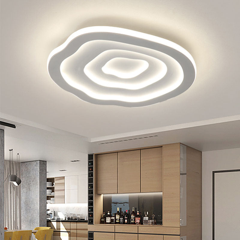 Plafonnier encastré en forme de nuage en acrylique, luminaire de plafond moderne et simple pour chambre à coucher