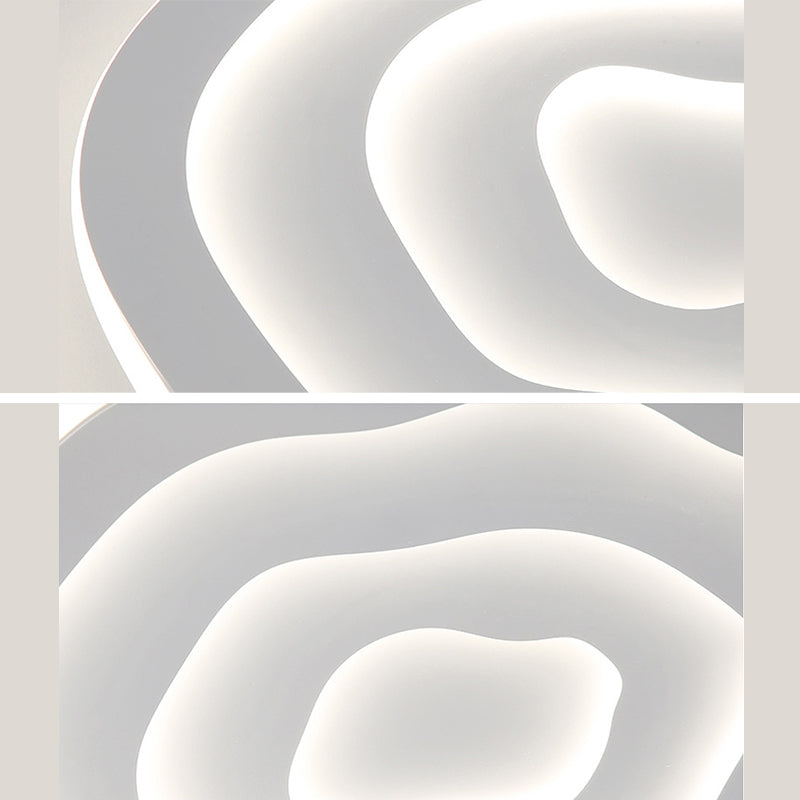Plafonnier encastré en forme de nuage en acrylique, luminaire de plafond moderne et simple pour chambre à coucher
