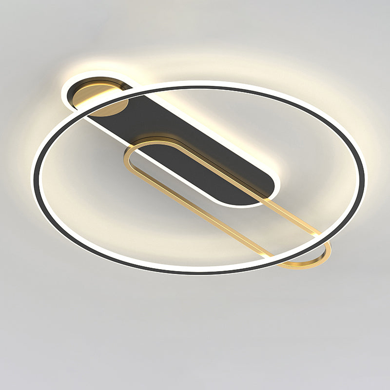 Nieuwe moderne smeedijzeren LED-inbouwlamp Zwart plafondmontagelicht voor slaapkamer