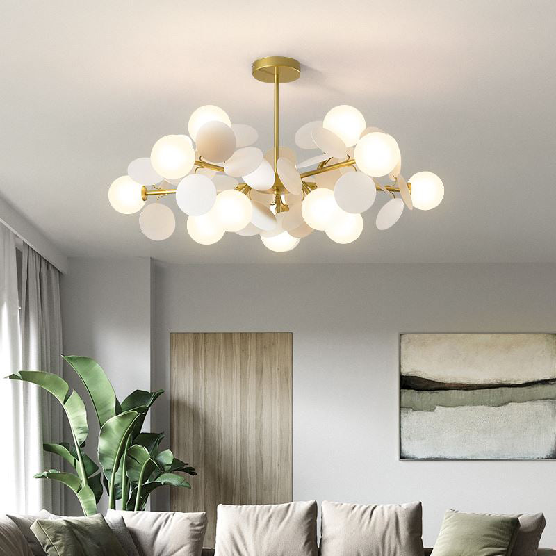 Bubbles Bedroom Ceiling Pendant Light Metal Nordic Style Chandelier Light Fixture