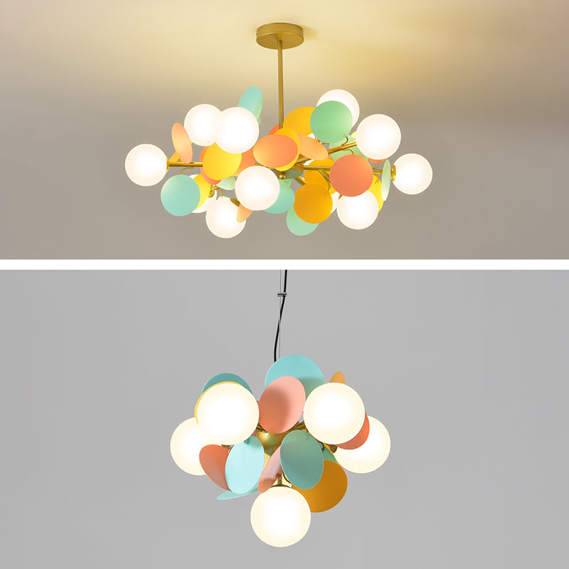 Bubbles Bedroom Ceiling Pendant Light Metal Nordic Style Chandelier Light Fixture