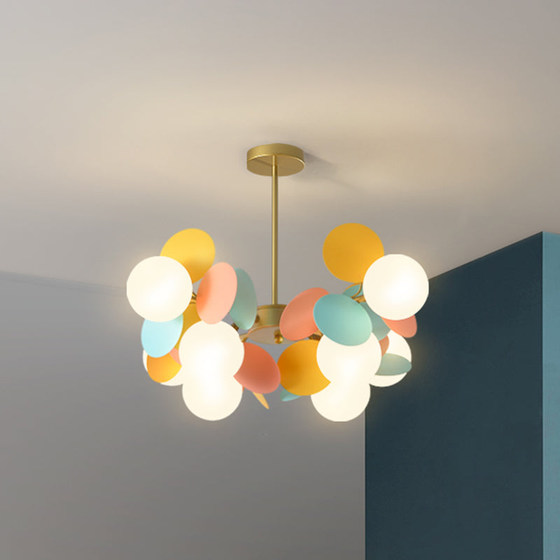 Bubbles Bedroom Ceiling Pendant Light Metal Nordic Style Chandelier Light Fixture